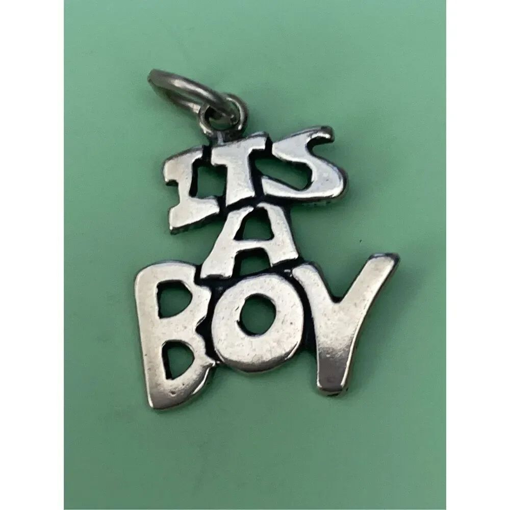 .925 Boy It’s A Boy Sterling Silver Jewelry Charm #baby announcement